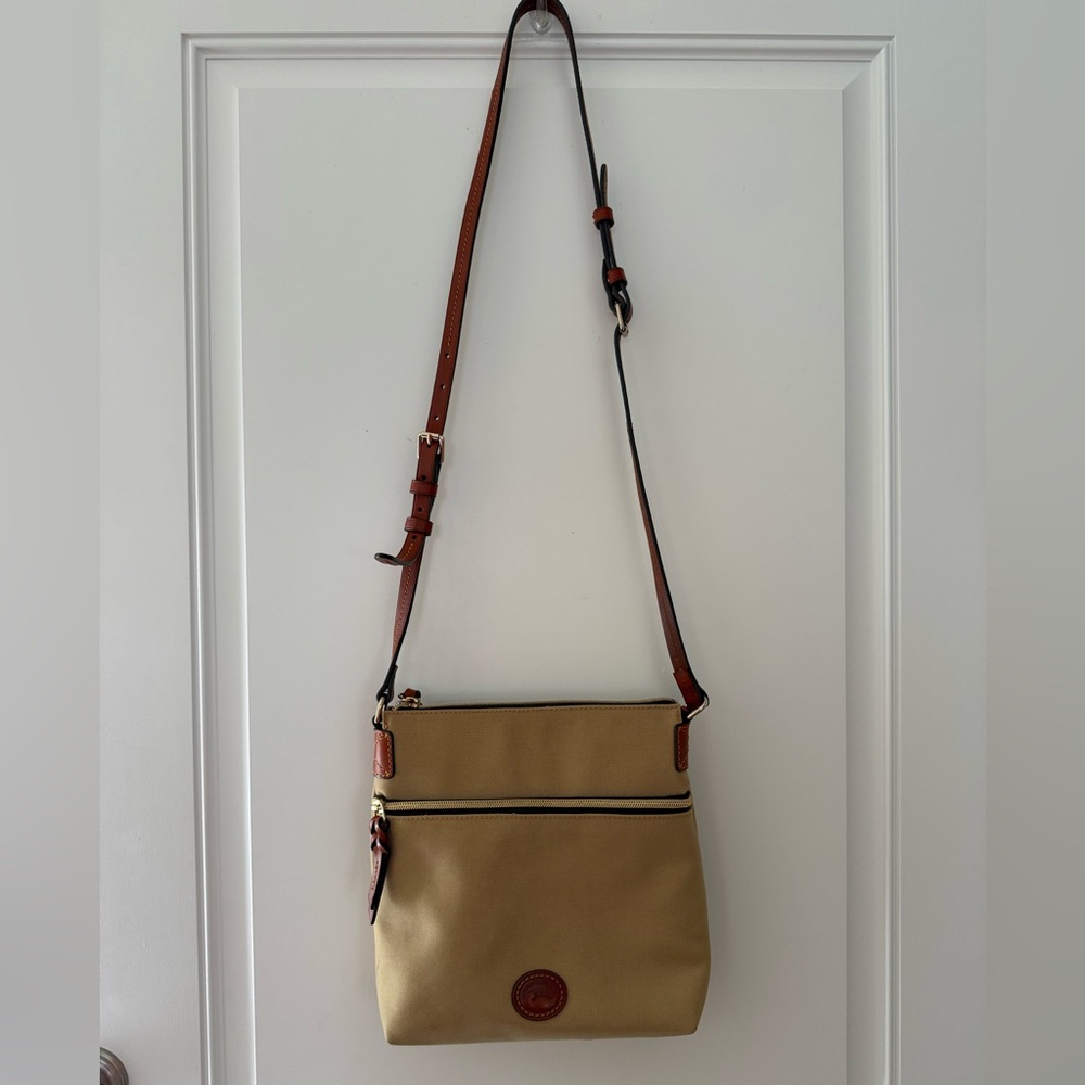 Dooney and Bourke Tan Nylon Crossbody Purse